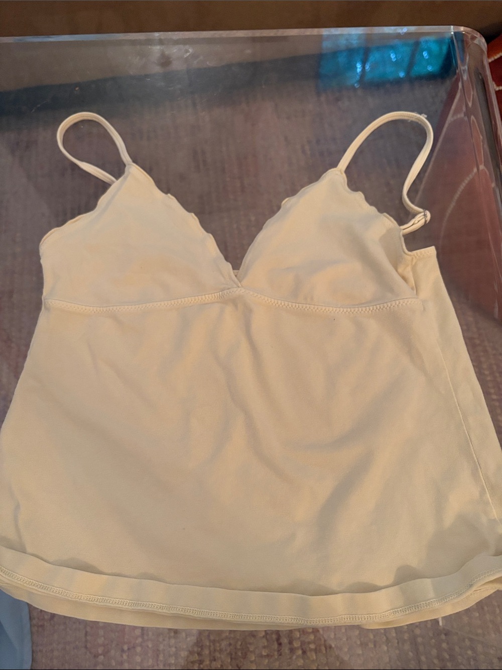 Women’s light yellow -Trim Cami Top
